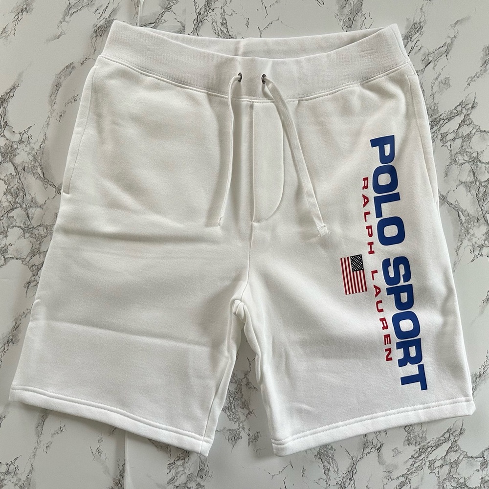 Polo Sport Ralph Lauren USA Fleece Shorts Red White Blue